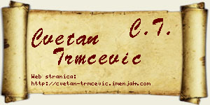Cvetan Trmčević vizit kartica